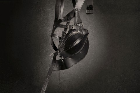 Head Harness with Zip-up Mouth and Lock - Black Ouch! Head Harness with Zip-up Mouth and Lock - Black Ouch!