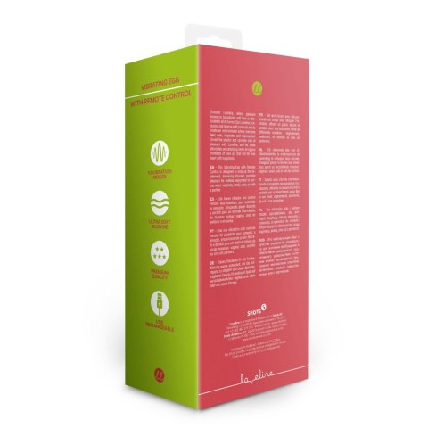 Vibrating Egg with Remote Control - Strawberry Red Loveline Vibrating Egg with Remote Control - Strawberry Red Loveline