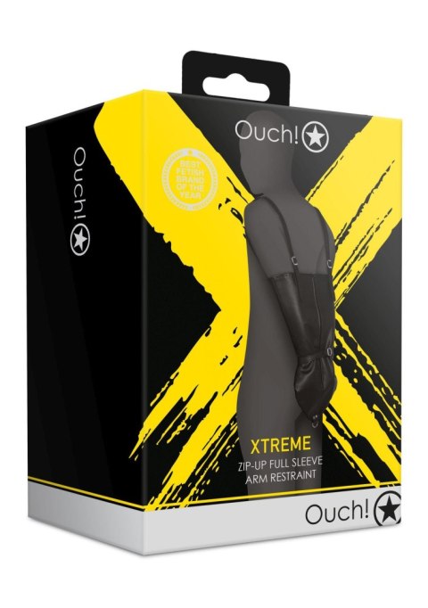 Zip-up Full Sleeve Arm Restraint - Black Ouch! Zip-up Full Sleeve Arm Restraint - Black Ouch!