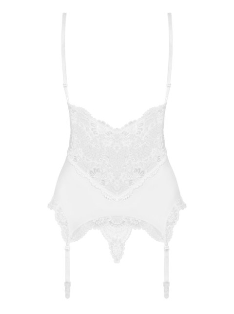 Bielizna-810-COR-2 gorset i stringi biały S/M Obsessive Bielizna-810-COR-2 gorset i stringi biały S/M Obsessive