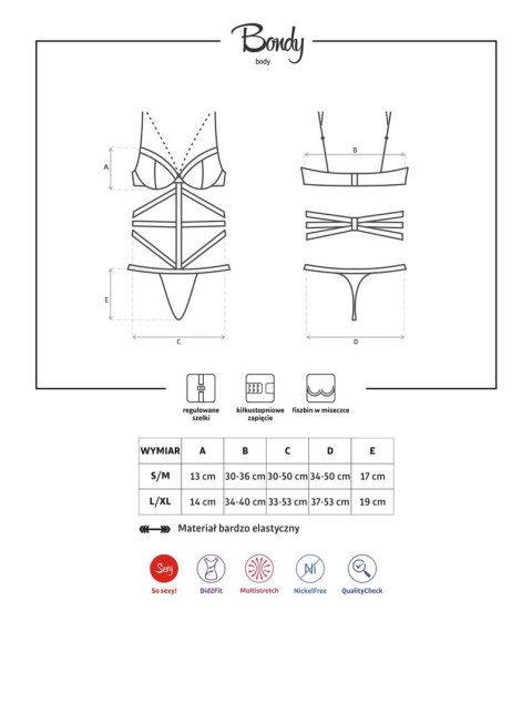 Bielizna-Bondy body S/M Obsessive Bielizna-Bondy body S/M Obsessive