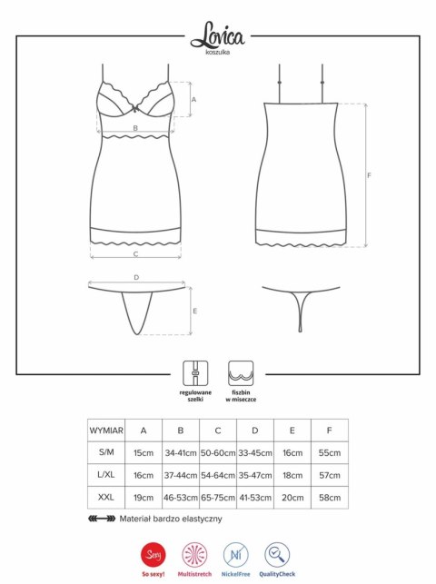 Bielizna-Lovica koszulka i stringi S/M Obsessive Bielizna-Lovica koszulka i stringi S/M Obsessive