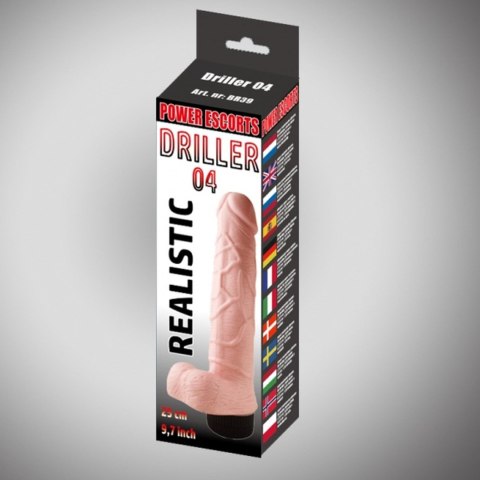 Driller 04 flesh 20 cm realistic vibrating Power Escorts Driller 04 flesh 20 cm realistic vibrating Power Escorts