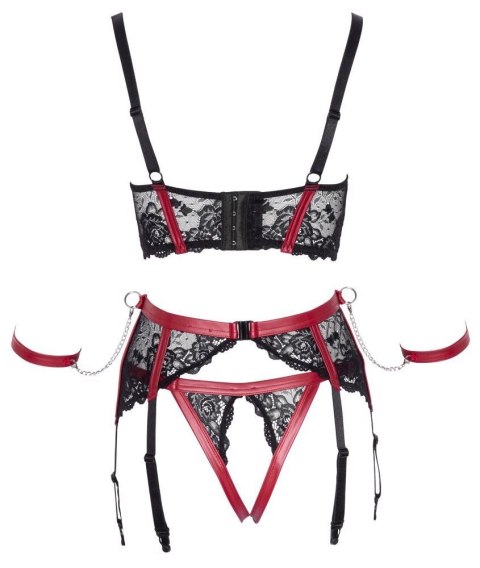 Shelf Bra Set black/red M Cottelli BONDAGE Shelf Bra Set black/red M Cottelli BONDAGE