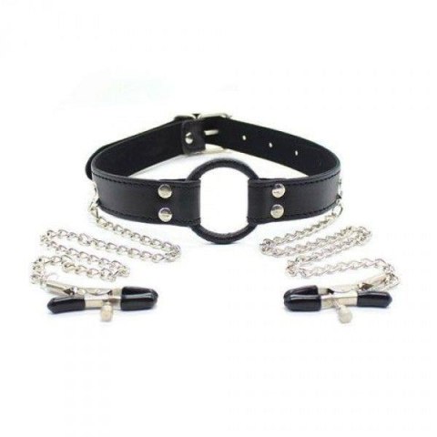 Stymulator-Ring Gag + Nipples Clamps (black) Toyz4lovers Stymulator-Ring Gag + Nipples Clamps (black) Toyz4lovers