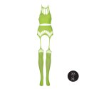 Two Piece with Crop Top and Stockings - Green - XS/XL Ouch! Two Piece with Crop Top and Stockings - Green - XS/XL Ouch!