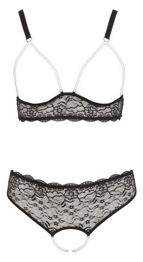 Pearl Set Black 2XL Cottelli CURVES Pearl Set Black 2XL Cottelli CURVES
