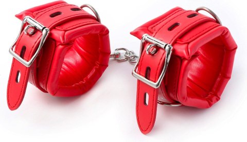Fetish Fever - Cuffs with chain - Red Fetish Fever Fetish Fever - Cuffs with chain - Red Fetish Fever