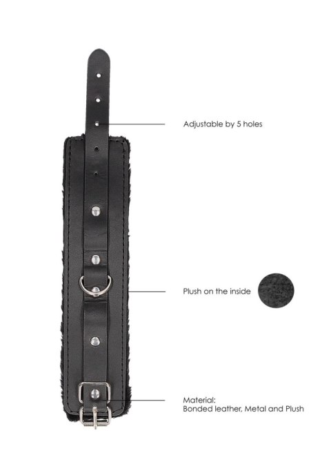 Plush Bonded Leather Hand Cuffs - With Adjustable Straps Ouch! Plush Bonded Leather Hand Cuffs - With Adjustable Straps Ouch!