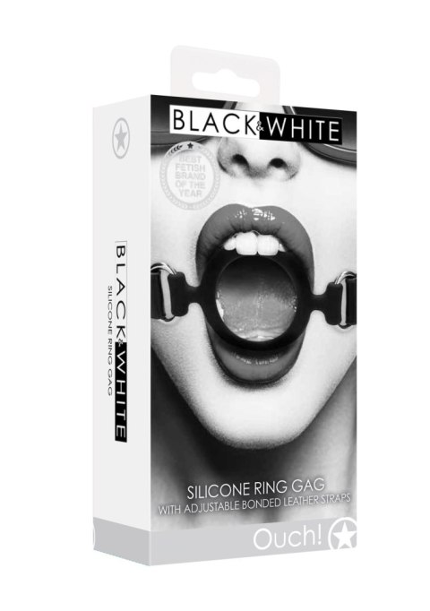 Silicone Ring Gag - With Adjustable Bonded Leather Straps Ouch! Silicone Ring Gag - With Adjustable Bonded Leather Straps Ouch!