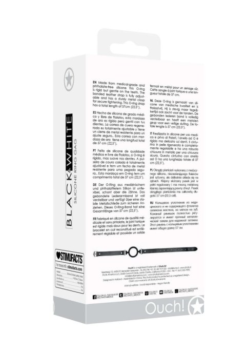 Silicone Ring Gag - With Adjustable Bonded Leather Straps Ouch! Silicone Ring Gag - With Adjustable Bonded Leather Straps Ouch!