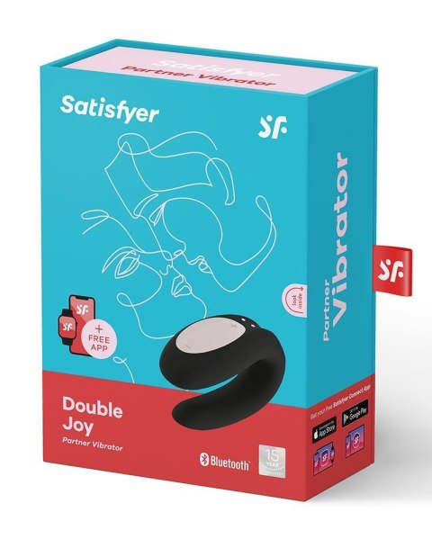 Wibrator - Double Joy Partner Vibrator Black Satisfyer Wibrator - Double Joy Partner Vibrator Black Satisfyer