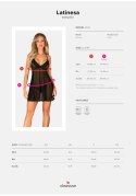 Latinesa babydoll i stringi XL/2XL Obsessive Latinesa babydoll i stringi XL/2XL Obsessive