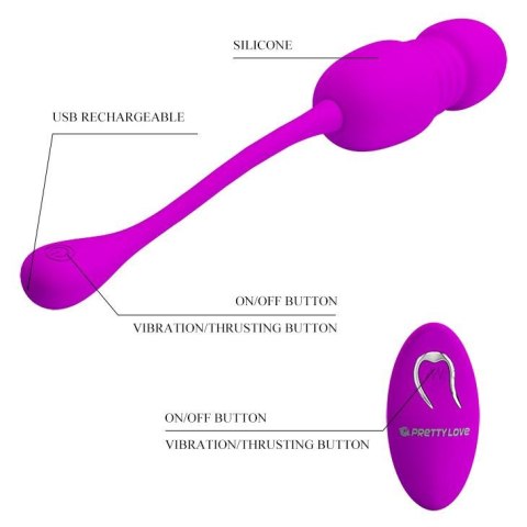 PRETTY LOVE - Callieri, 12 vibration functions 12 thrusting settings Memory function Wireless remote control Pretty Love PRETTY LOVE - Callieri, 12 vibration functions 12 thrusting settings Memory function Wireless remote control Pretty Love