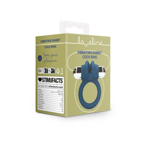 Vibrating Rabbit Cock Ring - Baltic Blue Loveline Vibrating Rabbit Cock Ring - Baltic Blue Loveline