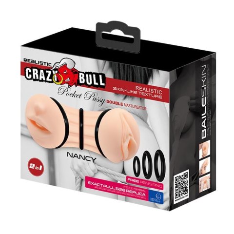 CRAZY BULL - NANCY, Pocket Pussy, DOUBLE MASTURBATOR Crazy Bull CRAZY BULL - NANCY, Pocket Pussy, DOUBLE MASTURBATOR Crazy Bull