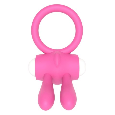 Power Clit Silicone Cockring Pink Lovetoy Power Clit Silicone Cockring Pink Lovetoy