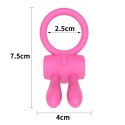 Power Clit Silicone Cockring Pink Lovetoy Power Clit Silicone Cockring Pink Lovetoy