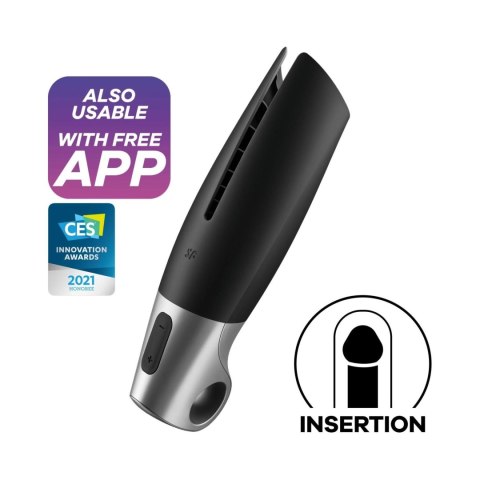 Power Masturbator Black Silver Satisfyer Power Masturbator Black Silver Satisfyer