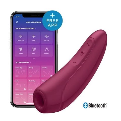 Wibrator - Curvy 1+ Air Pulse Stimulator + Vibration Rose Red Satisfyer Wibrator - Curvy 1+ Air Pulse Stimulator + Vibration Rose Red Satisfyer
