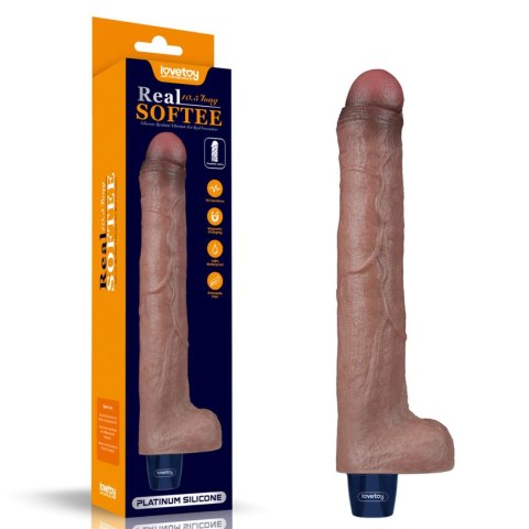 10.5" REAL SOFTEE Rechargeable Silicone Vibrating Dildo Lovetoy 10.5" REAL SOFTEE Rechargeable Silicone Vibrating Dildo Lovetoy