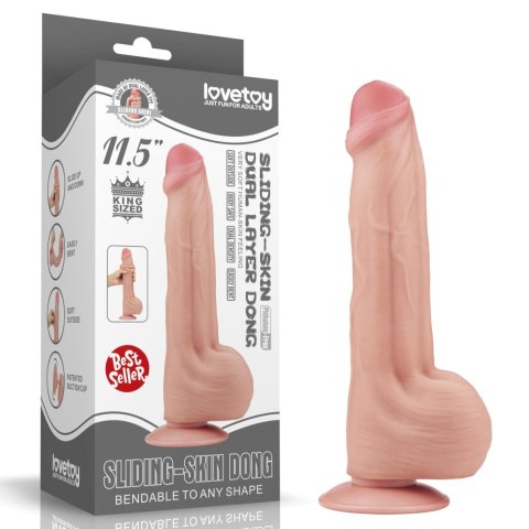 11.5'' King Sized Sliding Skin Dual Layer Dong Lovetoy 11.5'' King Sized Sliding Skin Dual Layer Dong Lovetoy