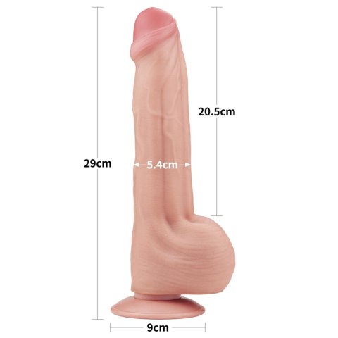 11.5'' King Sized Sliding Skin Dual Layer Dong Lovetoy 11.5'' King Sized Sliding Skin Dual Layer Dong Lovetoy