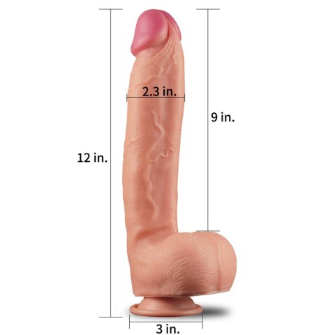 12"" Dual Layered Platinum Silicone Cock Lovetoy 12"" Dual Layered Platinum Silicone Cock Lovetoy