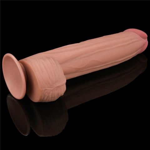 12'' King Sized Sliding Skin Dual Layer Dong Lovetoy 12'' King Sized Sliding Skin Dual Layer Dong Lovetoy