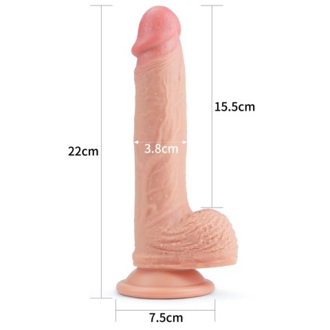 8.5'' Dual layered Platinum Silicone Cock Lovetoy 8.5'' Dual layered Platinum Silicone Cock Lovetoy