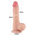8'' Sliding Skin Dual Layer Dong Flesh Lovetoy 8'' Sliding Skin Dual Layer Dong Flesh Lovetoy