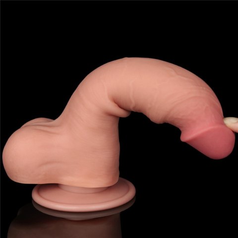 8'' Sliding Skin Dual Layer Dong Flesh Lovetoy 8'' Sliding Skin Dual Layer Dong Flesh Lovetoy