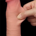8'' Sliding Skin Dual Layer Dong Flesh Lovetoy 8'' Sliding Skin Dual Layer Dong Flesh Lovetoy