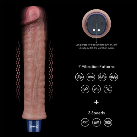 9.5" REAL SOFTEE Rechargeable Silicone Vibrating Dildo Lovetoy 9.5" REAL SOFTEE Rechargeable Silicone Vibrating Dildo Lovetoy