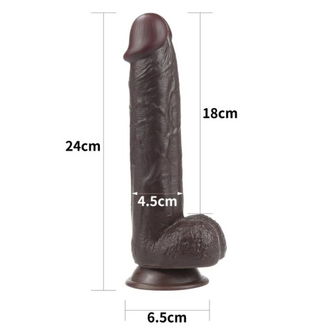 9.5'' Sliding Skin Dual Layer Dong - Black Lovetoy 9.5'' Sliding Skin Dual Layer Dong - Black Lovetoy