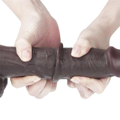 9.5'' Sliding Skin Dual Layer Dong - Black Lovetoy 9.5'' Sliding Skin Dual Layer Dong - Black Lovetoy