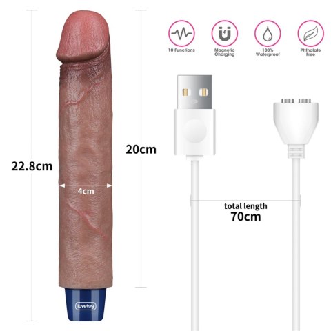 9" REAL SOFTEE Rechargeable Silicone Vibrating Dildo Lovetoy 9" REAL SOFTEE Rechargeable Silicone Vibrating Dildo Lovetoy