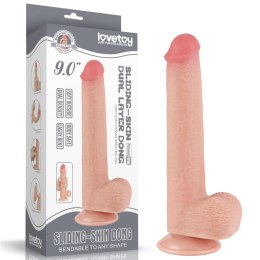9'' Sliding Skin Dual Layer Dong Flesh Lovetoy