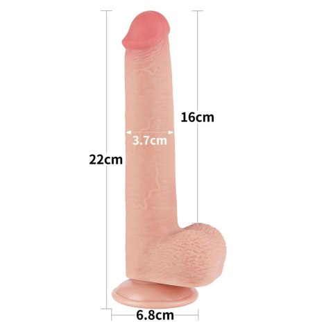9'' Sliding Skin Dual Layer Dong Flesh Lovetoy 9'' Sliding Skin Dual Layer Dong Flesh Lovetoy