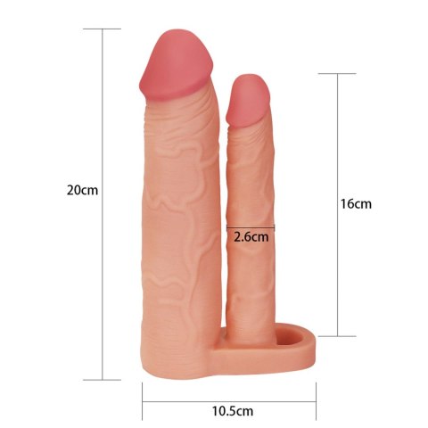 Add 2"" Pleasure X Tender Double Penis Sleeve Lovetoy Add 2"" Pleasure X Tender Double Penis Sleeve Lovetoy