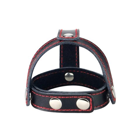 Bondage Fetish TStyle Leather Cockring With Ball Divider Lovetoy Bondage Fetish TStyle Leather Cockring With Ball Divider Lovetoy