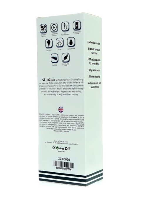Stymulator-Rechargeable Power Wand - Black B - Series Magic Stymulator-Rechargeable Power Wand - Black B - Series Magic