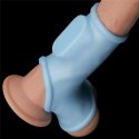 Vibrating Silk Knights Ring with Scrotum Sleeve (Blue) Lovetoy Vibrating Silk Knights Ring with Scrotum Sleeve (Blue) Lovetoy