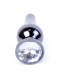 Korek Analny z Diamencikiem (CLEAR) - Dark Silver BUTT PLUG