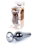 Korek Analny z Diamencikiem (CLEAR) - Dark Silver BUTT PLUG Korek Analny z Diamencikiem (CLEAR) - Dark Silver BUTT PLUG