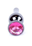 Korek Analny z Diamencikiem (PINK) - Dark Silver BUTT PLUG Korek Analny z Diamencikiem (PINK) - Dark Silver BUTT PLUG