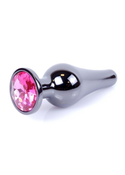 Korek Analny z Diamencikiem (PINK) - Dark Silver BUTT PLUG Korek Analny z Diamencikiem (PINK) - Dark Silver BUTT PLUG