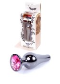 Korek Analny z Diamencikiem (PINK) - Dark Silver BUTT PLUG Korek Analny z Diamencikiem (PINK) - Dark Silver BUTT PLUG