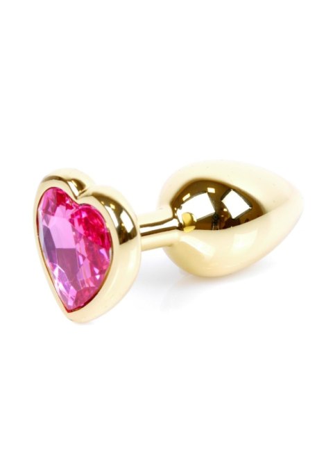 Plug-Jewellery Gold Heart PLUG- Pink B - Series HeavyFun Plug-Jewellery Gold Heart PLUG- Pink B - Series HeavyFun