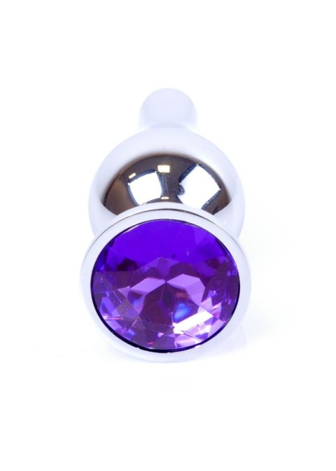 Plug-Jewellery Silver BUTT PLUG- Purple B - Series HeavyFun Plug-Jewellery Silver BUTT PLUG- Purple B - Series HeavyFun